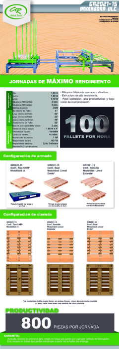 Armadora de tarimas semiautomática (DLC)